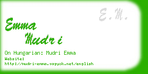 emma mudri business card